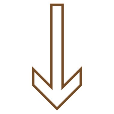 İnce çizgi vektör simgesi aşağı ok