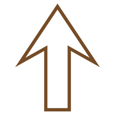 Kontur vektör simge yukarı ok