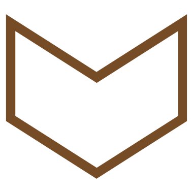 İnce çizgi vektör simgesi aşağı ok ucu