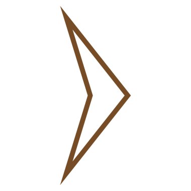 Ok ucu sağ kontur vektör simgesi