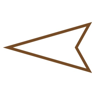 İşaretçi sol anahat vektör simgesi