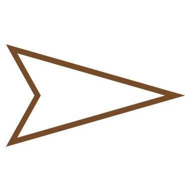 İşaretçi doğru anahat vektör simgesi