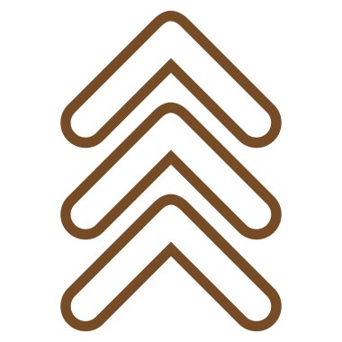 İşaretçi kontur vektör simge kadar üçlü