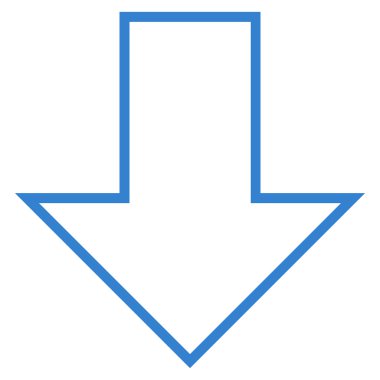 Anahat vektör simgesi aşağı ok