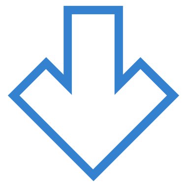 İnce çizgi vektör simgesi aşağı ok