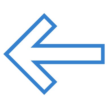 İnce çizgi vektör simge sol ok