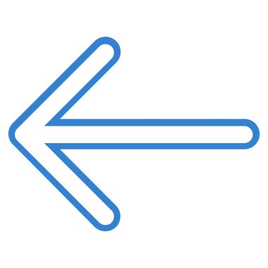 Ok sol kontur vektör simgesi