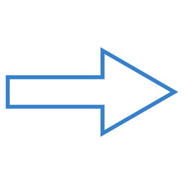 Ok sağ kontur vektör simgesi