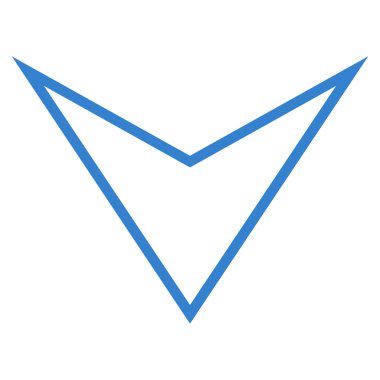 Kontur vektör simgesi aşağı ok ucu