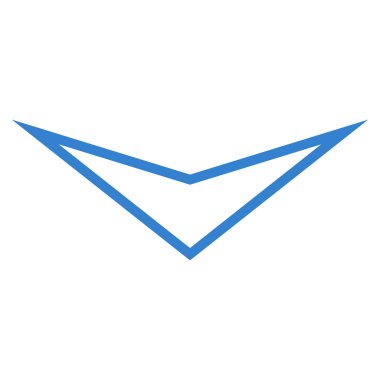 İnce çizgi vektör simgesi aşağı ok ucu