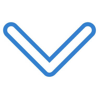 Kontur vektör simgesi aşağı ok ucu