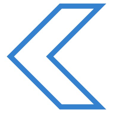 Ok ucu sol anahat vektör simgesi