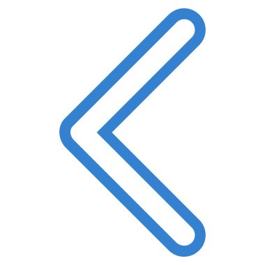 Ok ucu sol kontur vektör simgesi