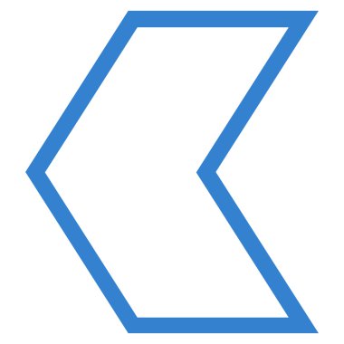 Ok ucu sol anahat vektör simgesi