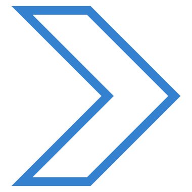 Ok ucu doğru anahat vektör simgesi