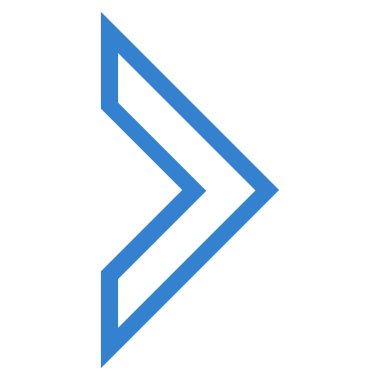 Ok ucu doğru anahat vektör simgesi