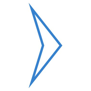 Ok ucu şu ince çizgi vektör simgesi