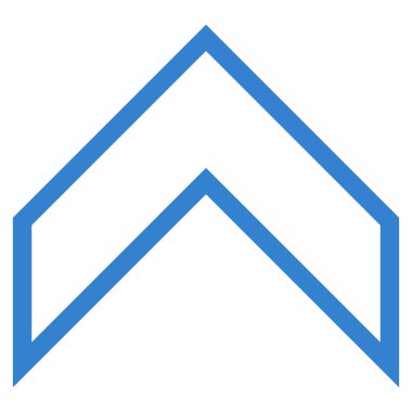 İnce çizgi vektör simge yukarı ok ucu