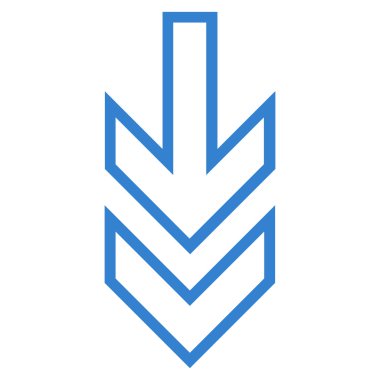 Kontur vektör simgesi aşağı yön