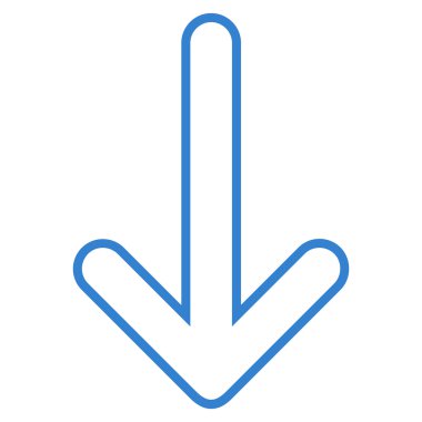 Kontur vektör simgesi aşağı yönlü ok