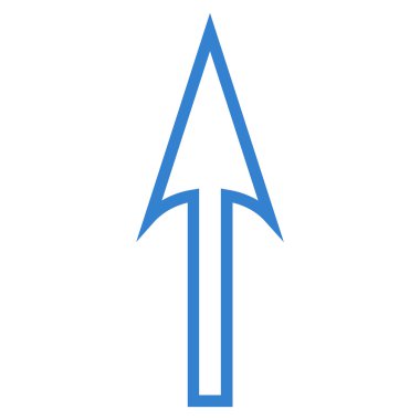 İnce çizgi vektör simge yukarı ok keskin