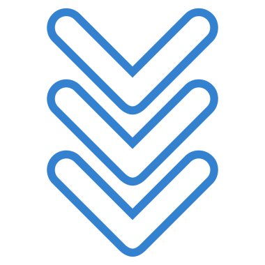 Anahat vektör simgesi aşağı Çift Kişilik işaretçi