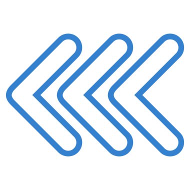 Üçlü işaretçi sol kontur vektör simgesi