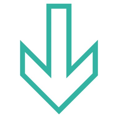 Kontur vektör simgesi aşağı ok