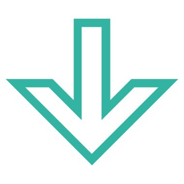 Kontur vektör simgesi aşağı ok