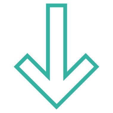 İnce çizgi vektör simgesi aşağı ok