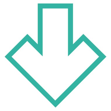 Anahat vektör simgesi aşağı ok