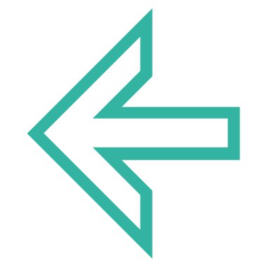 İnce çizgi vektör simge sol ok