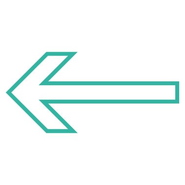 İnce çizgi vektör simge sol ok