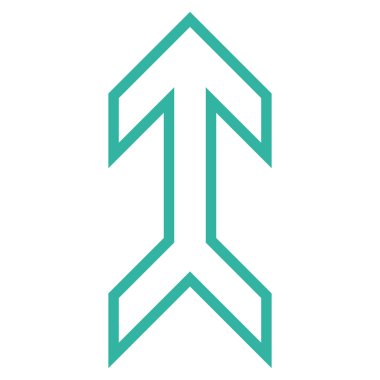 İnce çizgi vektör simge yukarı ok