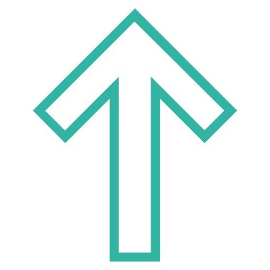 Kontur vektör simge yukarı ok