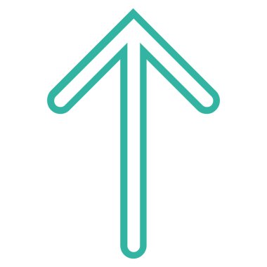 Kontur vektör simge yukarı ok