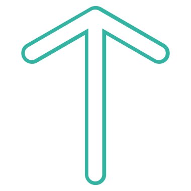 Kontur vektör simge yukarı ok