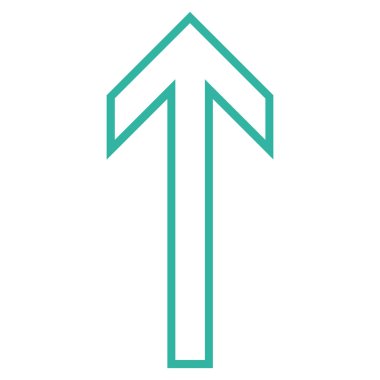 Kontur vektör simge yukarı ok