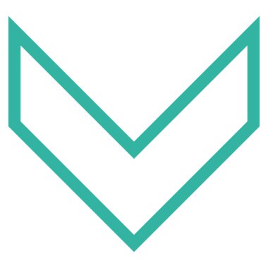 Anahat vektör simgesi aşağı ok ucu