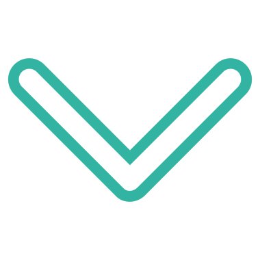 Kontur vektör simgesi aşağı ok ucu