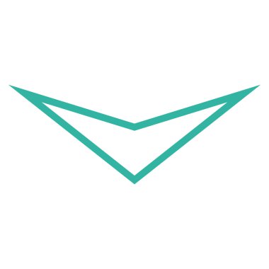 Kontur vektör simgesi aşağı ok ucu