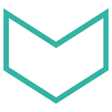 Kontur vektör simgesi aşağı ok ucu