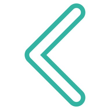 Ok ucu sol anahat vektör simgesi