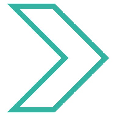 Ok ucu doğru anahat vektör simgesi