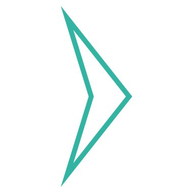 Ok ucu şu ince çizgi vektör simgesi