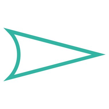 Ok ucu sağ kontur vektör simgesi