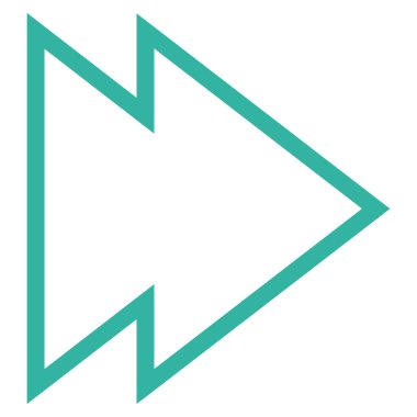 Yöne doğru anahat vektör simgesi