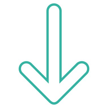 Anahat vektör simgesi aşağı yönlü ok