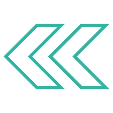 Shift sol kontur vektör simgesi