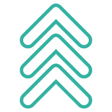 İnce çizgi vektör simge kadar üçlü işaretçi